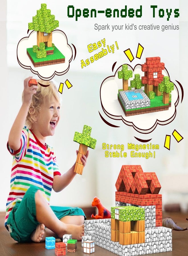 Wanplay Magnetic Blocks Toys,3D Magnetic Building Toys Blocks Game Set,100PCS Construction Toys for Kids Ages 3+,STEM Sensory Educational Stacking Magnet Blocks, Christmas Birthday Gifts for Boys Girls - Image 3